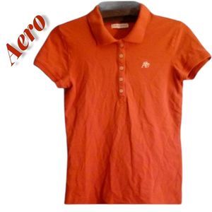 5/$25 SALE! Aeropostale Orange Short Sleeve Polo Shirt